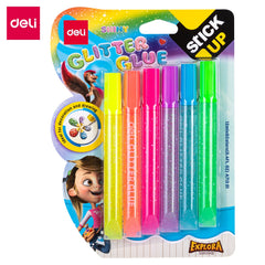 Deli EA71301 Glitter Glue 12ml(1x6)(Shiny)