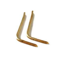 Pair of brass book holders for upright pianos
