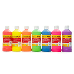 PAINT FINGER WASHABLE ASST NEON COLORS PINT SCHOOL SMART SET OF 7