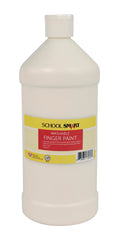 PAINT FINGER WASHABLE WHITE QUART - SCHOOL SMART