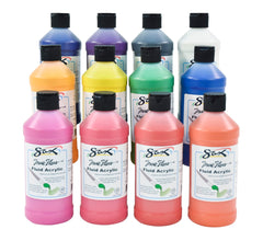 PAINT ACRYLIC FLUID SAX PINT ASST COLORS SET OF 12