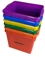 SHIELD DELUXE STORAGE BINS AND LIDS, ASSORTED COLOR SET OF 6