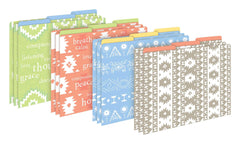 FILE FOLDERS LETTER THOUGHTFULNESS MULTI-DESIGN SET OF 12