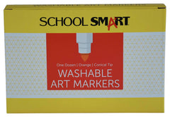 MARKERS WASH SCHOOL SMART CONICAL ORANGE PACK OF 12