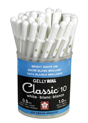 PEN GELLY ROLL CLASSIC 1.0MM WHITE PACK OF 36