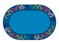 CARPETS FOR KIDS - PREMIUM HANDS TOGETHER - 6 FT X 9 FT OVAL