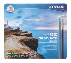PENCILS WTR CLR LYRA GRADUATE AQUARELL ASST COLORS SET OF 24