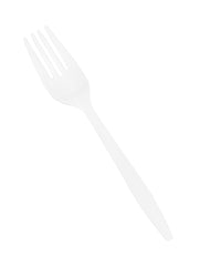 FORKS - PP WHITE PLASTIC MEDIUM WEIGHT - CASE OF 1000