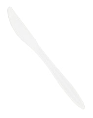 KNIVES - PP WHITE PLASTIC MEDIUM WEIGHT - CASE OF 1000