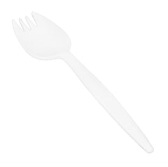 SPORKS - PP WHITE PLASTIC MEDIUM WEIGHT - CASE OF 1000