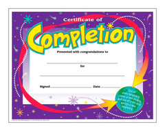 CERTIFICATE OF COMPLETION - COLORFUL CLASSICS - PACK OF 30