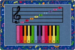 CHILDCRAFT - CARPETS - MUSIC NOTES - RECTANGLE - 6 FT X 9 FT