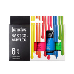 PAINT BASICS FLUORESCENT 22 ML SET OF 6