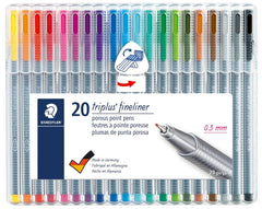 MARKER TRIPLUS FINELINER 0.3MM ASST SET OF 20