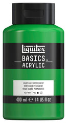 PAINT ACRYLIC LIQUITEX BASICS LIGHT GREEN PERMANENT 14 OZ