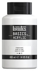 PAINT ACRYLIC LIQUITEX BASICS TITANIUM WHITE 14 OZ
