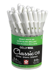 PEN GELLY ROLL CLASSIC 0.8MM WHITE PACK OF 36