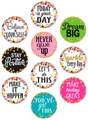 ACCENTS CONFETTI POSITIVE SAYINGS 6 IN PACK OF 30