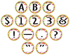LETTERS CONFETTI CIRCLE 3.5 IN PACK OF 216
