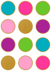ACCENTS CONFETTI COLORFUL CIRCLES MINI 2.625 IN PACK OF 36