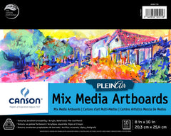 BOARD ART CANSON PLEIN AIR MIXED MEDIA 8X10 IN PK OF 10