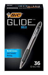 PEN BALLPOINT GLIDE BOLD 1.6MM BLACK PACK OF 36
