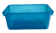SCHOOL SMART TRANSLUCENT STORAGE BIN - 7-7/8 X 12-1/4 X 5-3/8 - TEAL - EACH