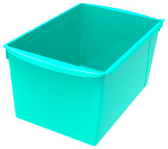 BOOK BINS INTERLOCKING DOUBLE WIDE TEAL EACH
