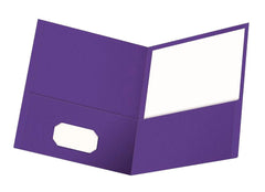 FOLDER 2-POCKET 100 SHT CAP PURPLE OF 25 OXF57514