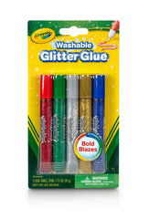 GLUE GLITTER CRAYOLA WASHABLE ASST SET OF 5