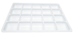 TRAY 17-1/2 X 12-1/4 X 1-1/2 IN COMPARTMENT WHITE