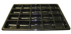 TRAY 17-1/2 X 12-1/4 X 1-1/2 IN 20 COMPARTMENT BLACK