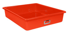 SHIRLEY KS T-163 STORAGE BIN - 21 L X 19 W X 4-1/2 H - RED - EACH