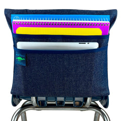 CHAIR POCKET LARGE 17 IN NAVY TRIM