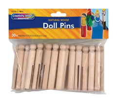 PINS DOLL 3-3/4 IN NATURAL WOOD PACK OF 30