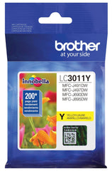 CARTRIDGE INK TONER BROTHER BRTLC3011Y YELLOW