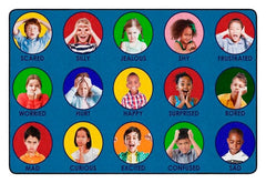 CHILDCRAFT - CARPETS - ALL MY FEELINGS PHOTOFUN - RECTANGLE - 6 FT X 9 FT - SPECIFY NUMBER OF SEATS - SPECIFY CARPET COLOR