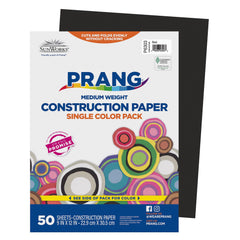 CONST PPR 9X12 BLK PRANG PACK OF 50