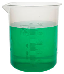 BEAKER POLYPROPYLENE 500ML PACK OF 4