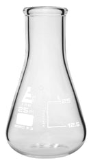 FLASK ERLENMEYER GLASS NARROW NECK 25ML