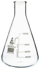 FLASK ERLENMEYER GLASS NARROW NECK 500ML
