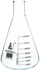 FLASK ERLENMEYER GLASS NARROW NECK 2000ML
