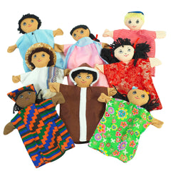 MULTI-CULTURAL HAND PUPPETS