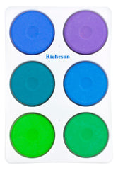 PAINT TEMPERA CAKES RICHESON LARGE ASST COOL TRAY SET OF 6
