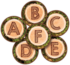 CARPETS FOR KIDS PIXEL PERFECT ALPHABET TREE ROUNDS SEATING KIT - SET OF 26 - 12 IN ROUNDS