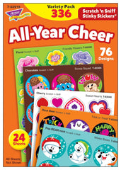 STICKERS-ALL YEAR CHEER SCRATCH N SNIFF VARIETY PACK OF 336