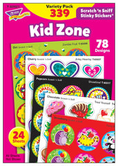 STICKERS KID ZONE SCRATCH N SNIFF VARIETY PACK OF 339