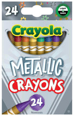 CRAYONS CRAYOLA STANDARD ASST METALLIC SET OF 24