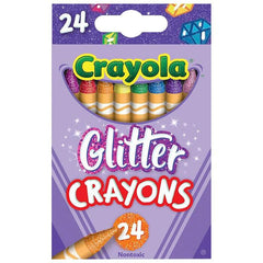 CRAYONS CRAYOLA STANDARD ASST GLITTER SET OF 24