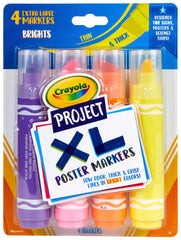 MARKERS CRAYOLA PROJECT XL POSTER ASST BRIGHT SET OF 4